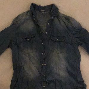Denim Button Down Shirts